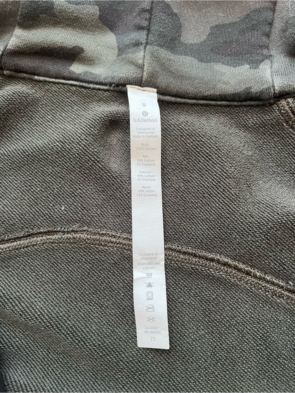 Lululemon Camo Full-Zip Hoodie - Picture 3 of 5
